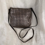 Bottega Veneta Intrecciato Bronze & Brown Woven Leather Crossbody Bag