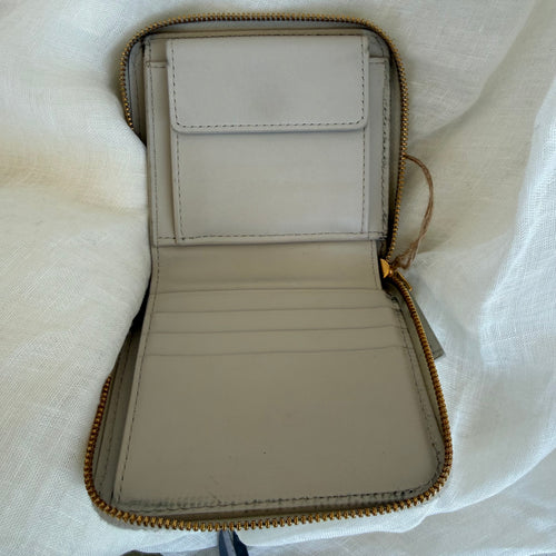 Bottega Veneta White Padded Cassette Zip Around Wallet – Made in Italy