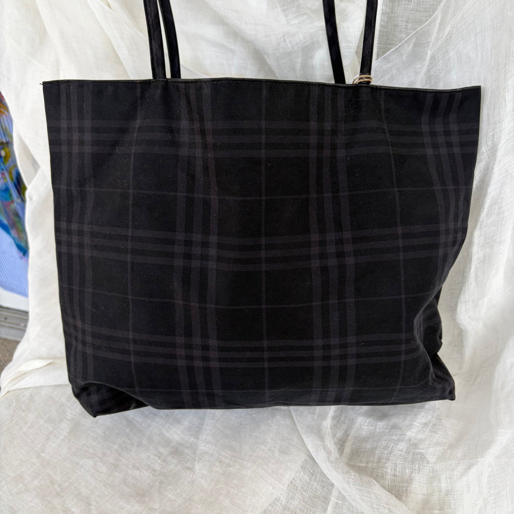 Burberry Black Nova Check Tote Bag