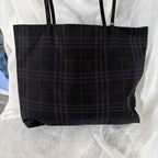 Burberry Black Nova Check Tote Bag