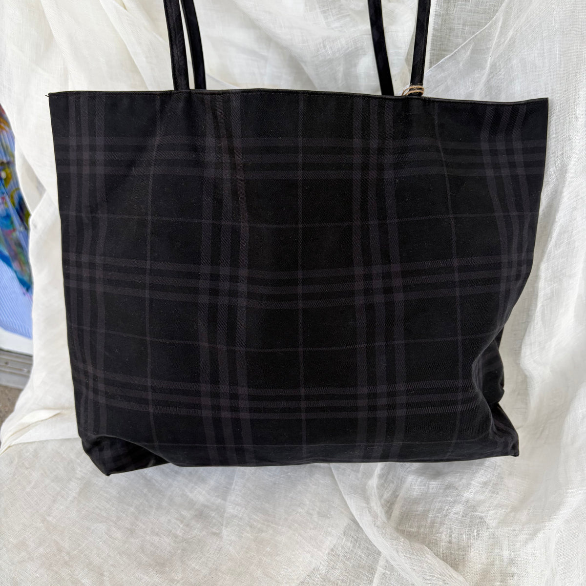 Burberry Black Nova Check Tote Bag