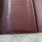 Louis Vuitton Mahina Leather Wallet Burgundy Plum Gold Hardware Made in France