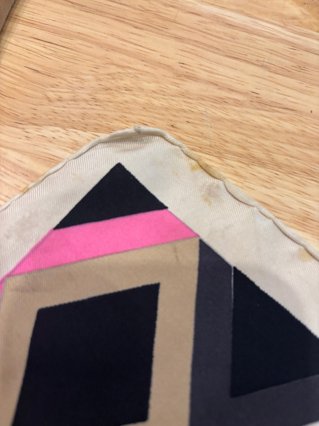 Yves Saint Laurent Geometric Silk Scarf
