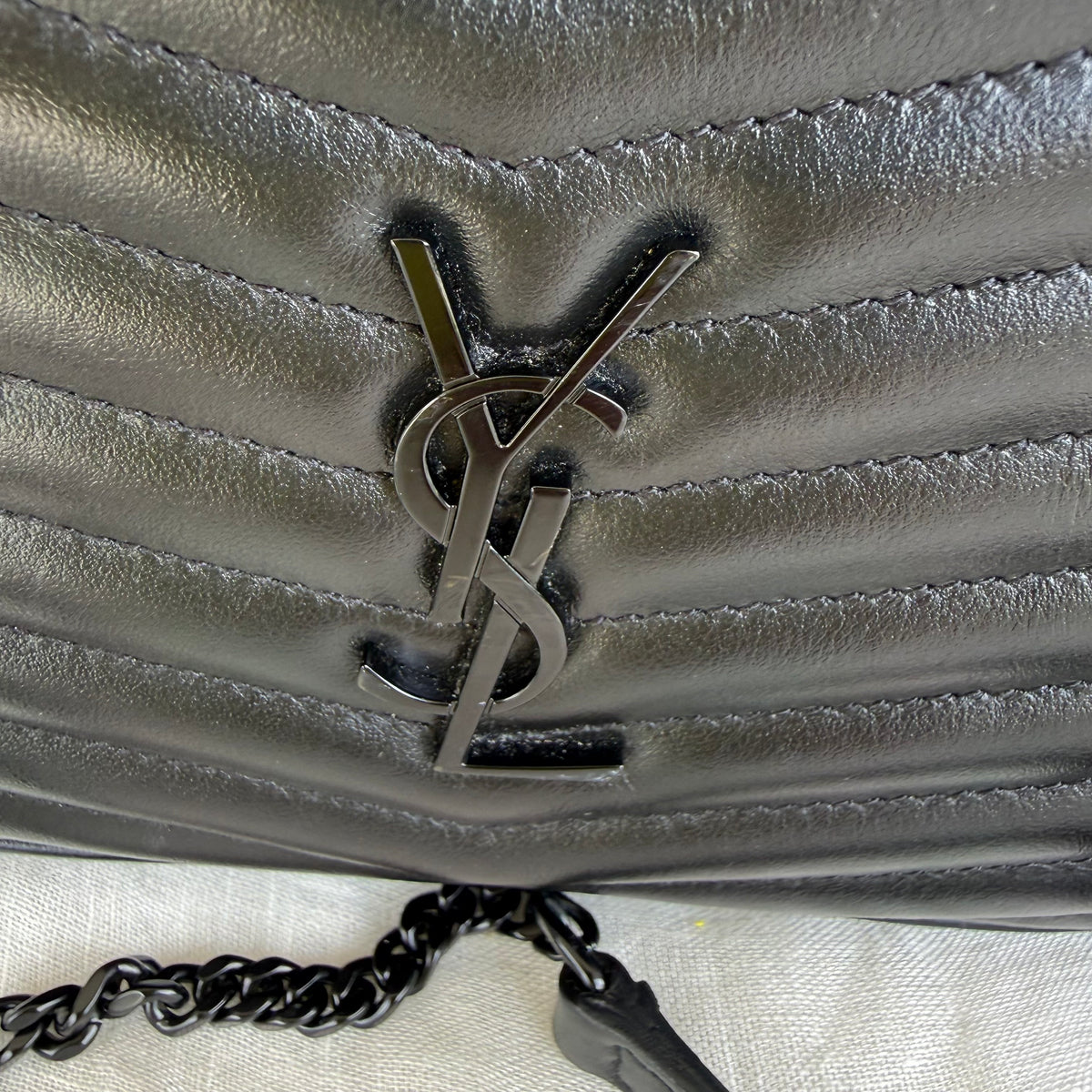 Saint Laurent Lou Black Leather Camera Bag