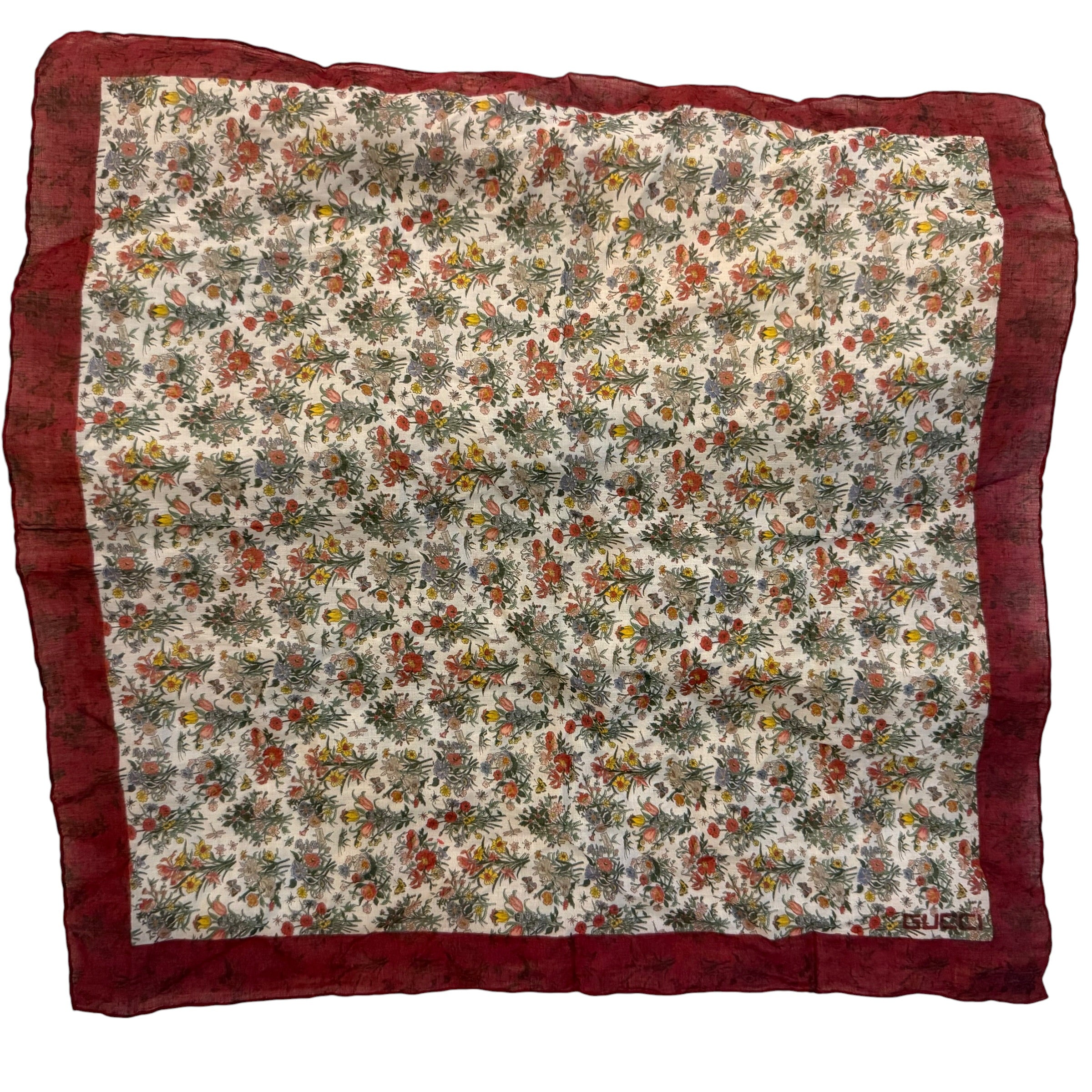 Gucci Floral Cotton Scarf