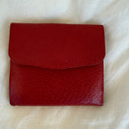 Vintage Gucci Red Leather GG Logo Compact Wallet – Made in Italy