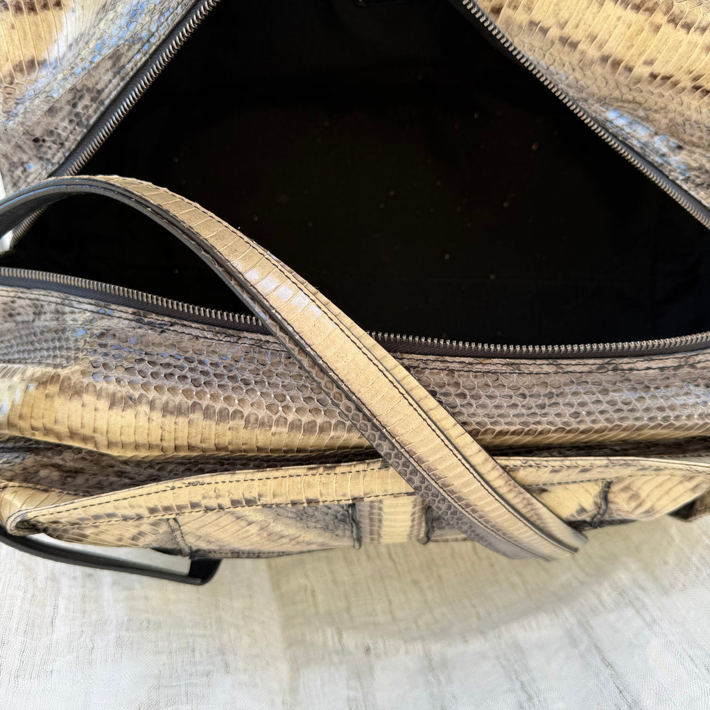 Salvatore Ferragamo Python Leather Satchel Bag