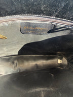 Salvatore Ferragamo Vintage Black Patent Leather Shoulder Bag