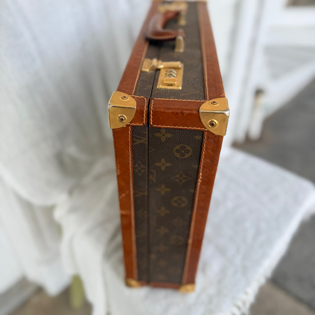 Louis Vuitton Vintage Monogram Attache Briefcase Hard Case Business Case