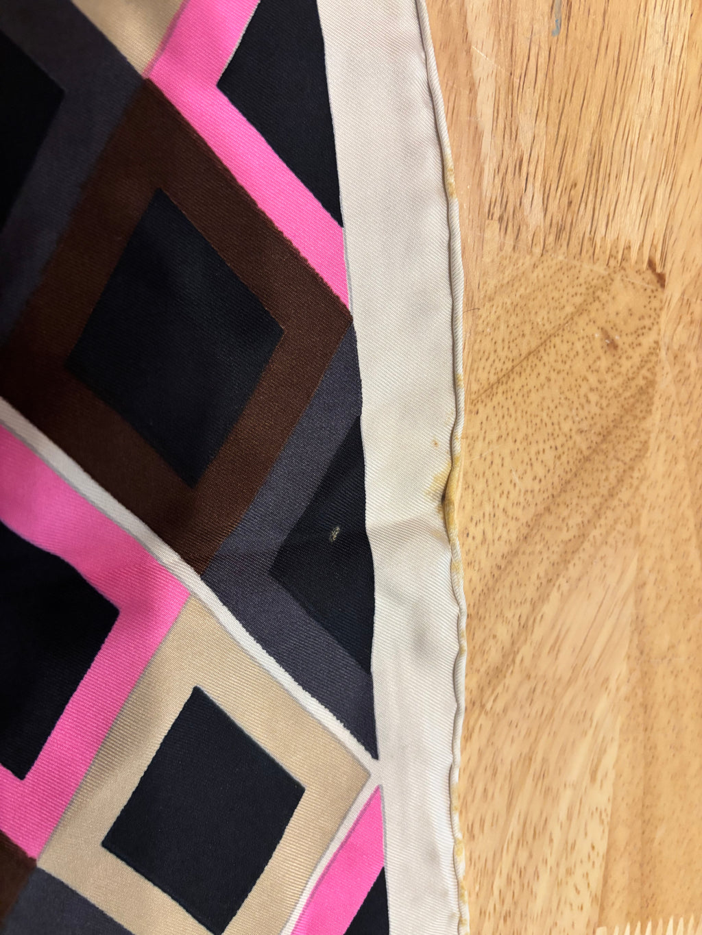 Yves Saint Laurent Geometric Silk Scarf