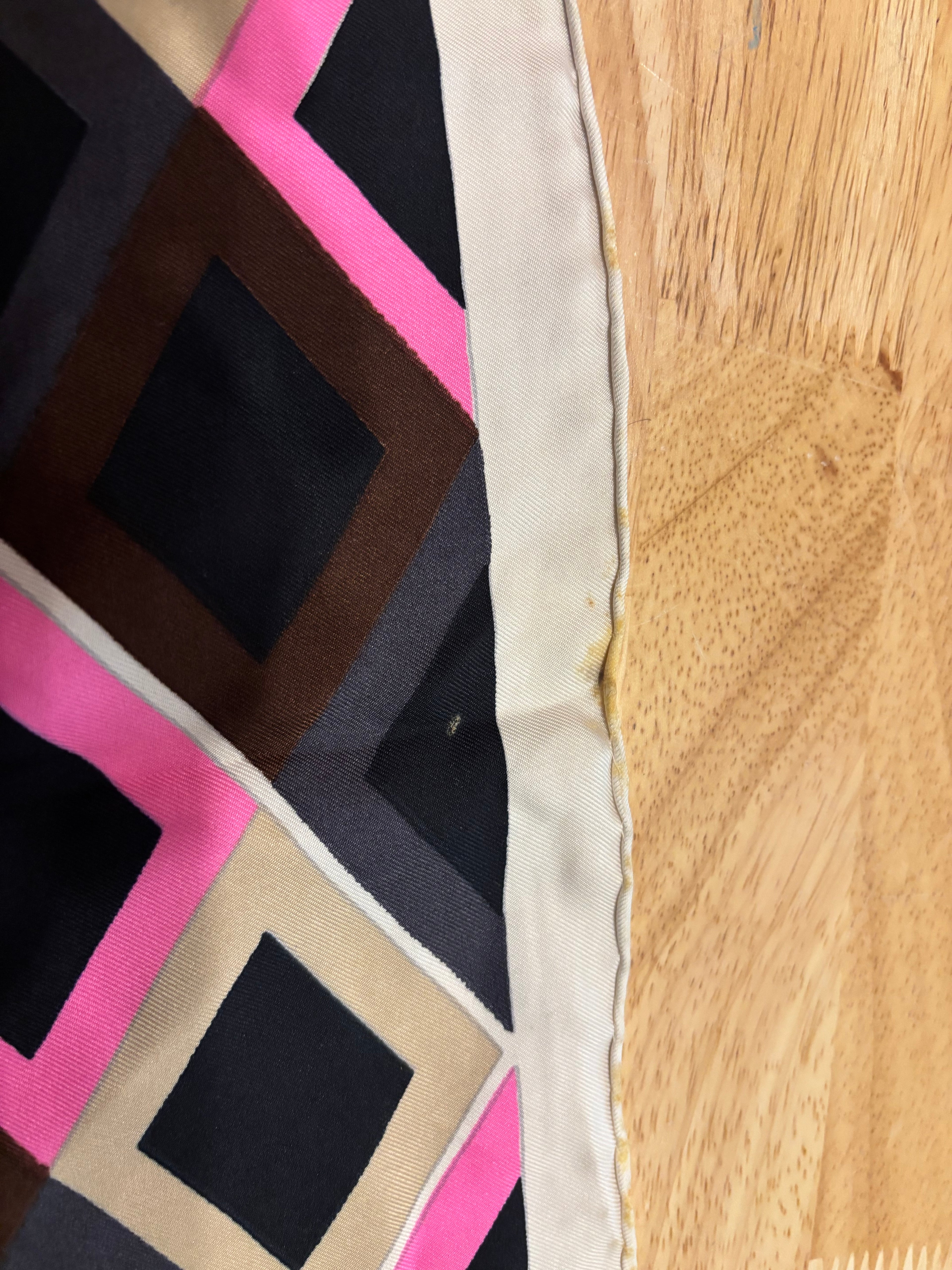 Yves Saint Laurent Geometric Silk Scarf