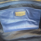 Miu Miu Blue Matelassé Leather Tote Bag