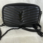 Saint Laurent Lou Black Leather Camera Bag