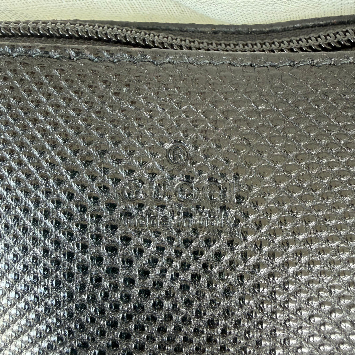 Gucci Black Textured Leather Shoulder Bag