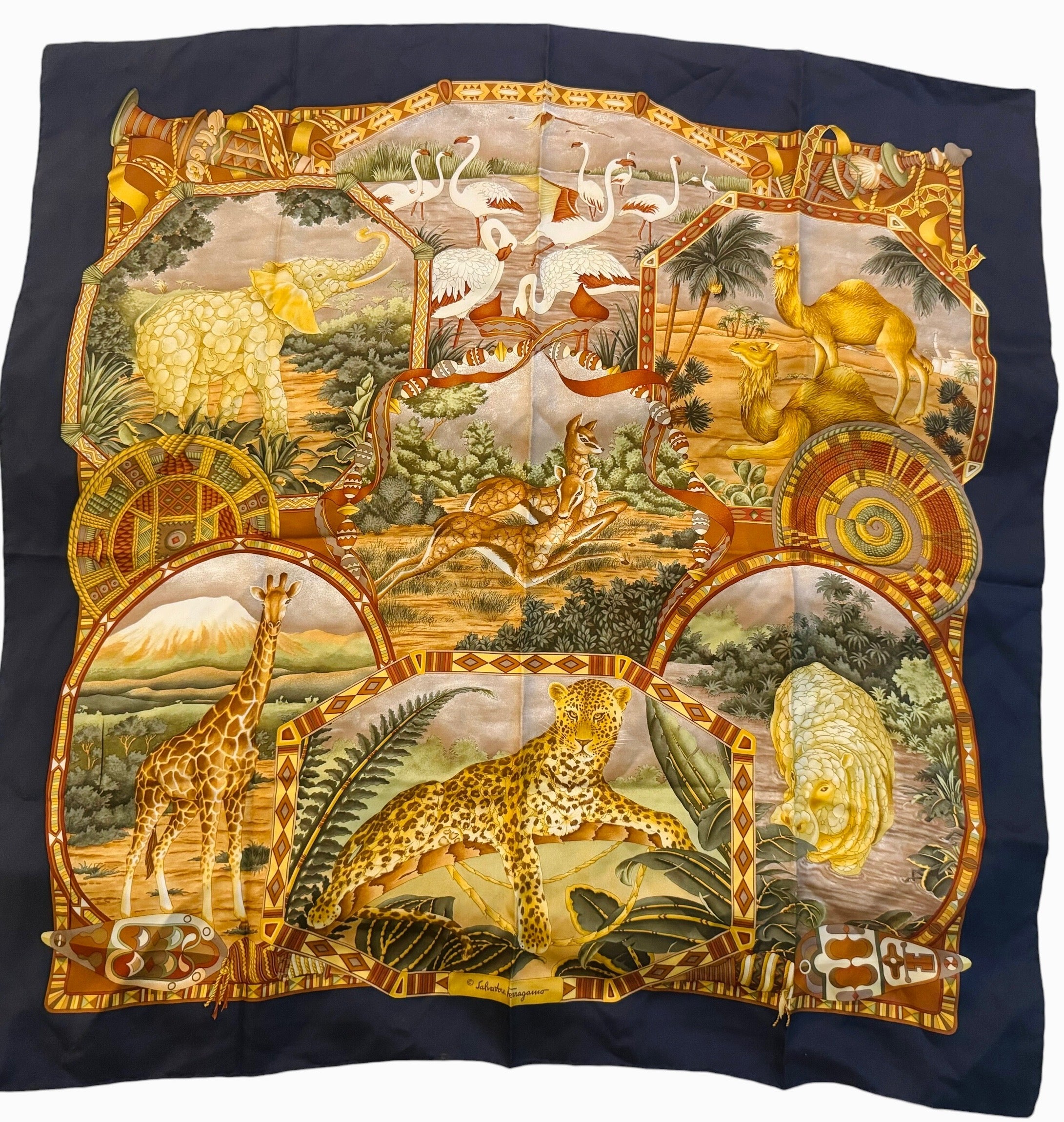 Salvatore Ferragamo Jungle Silk Scarf
