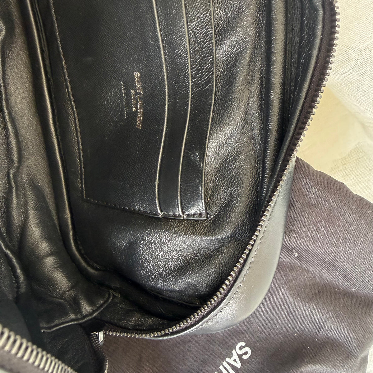 Saint Laurent Lou Black Leather Camera Bag