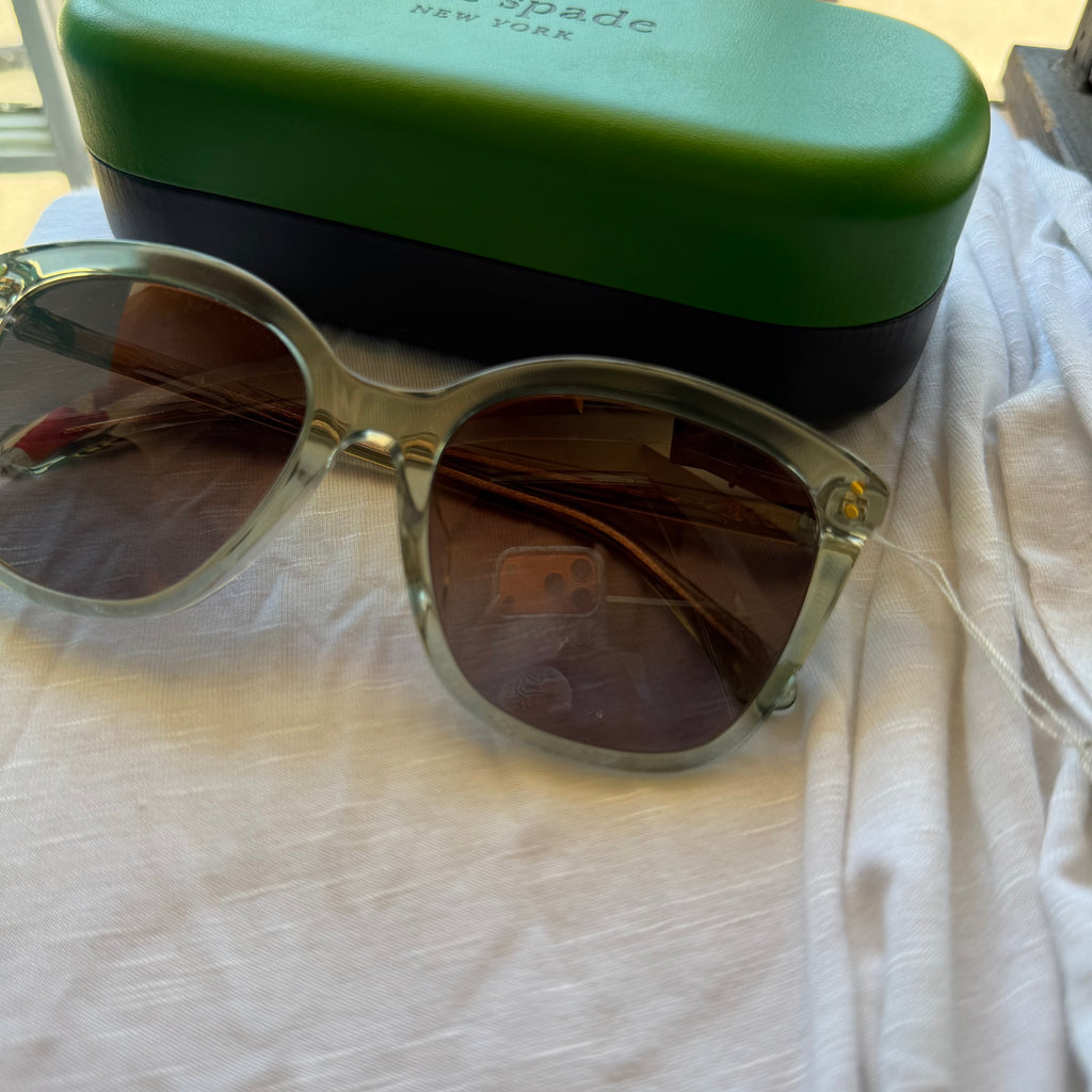 Kate Spade Translucent Green Square Sunglasses