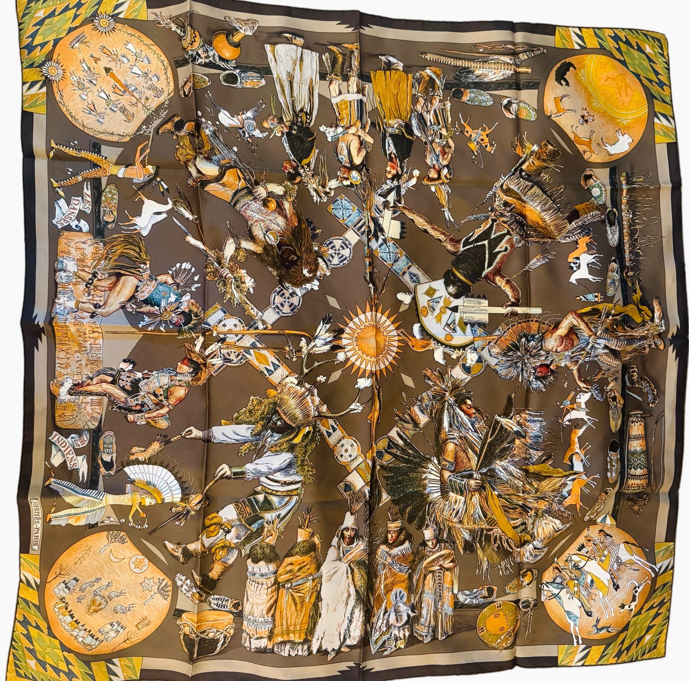 Hermès Kachinas Silk Scarf