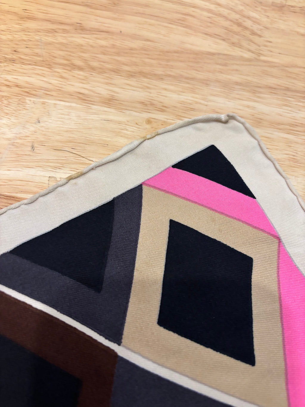 Yves Saint Laurent Geometric Silk Scarf