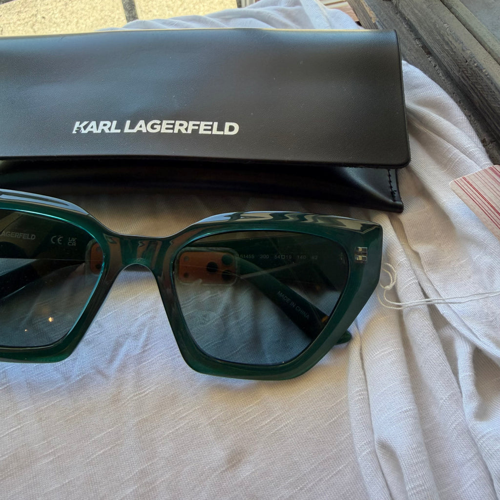 Karl Lagerfeld Teal Cat-Eye Sunglasses