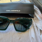 Karl Lagerfeld Teal Cat-Eye Sunglasses