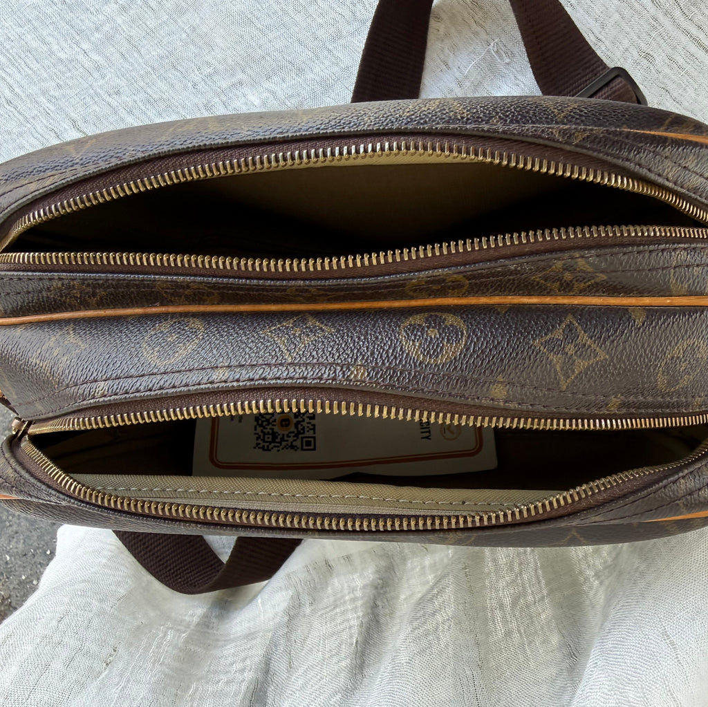 Louis Vuitton Reporter PM Monogram Crossbody Bag Vintage Double Zip