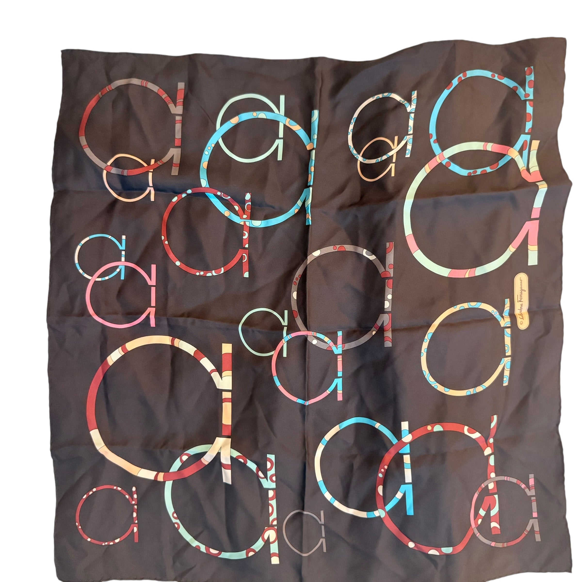 Salvatore Ferragamo Gancini Silk Scarf