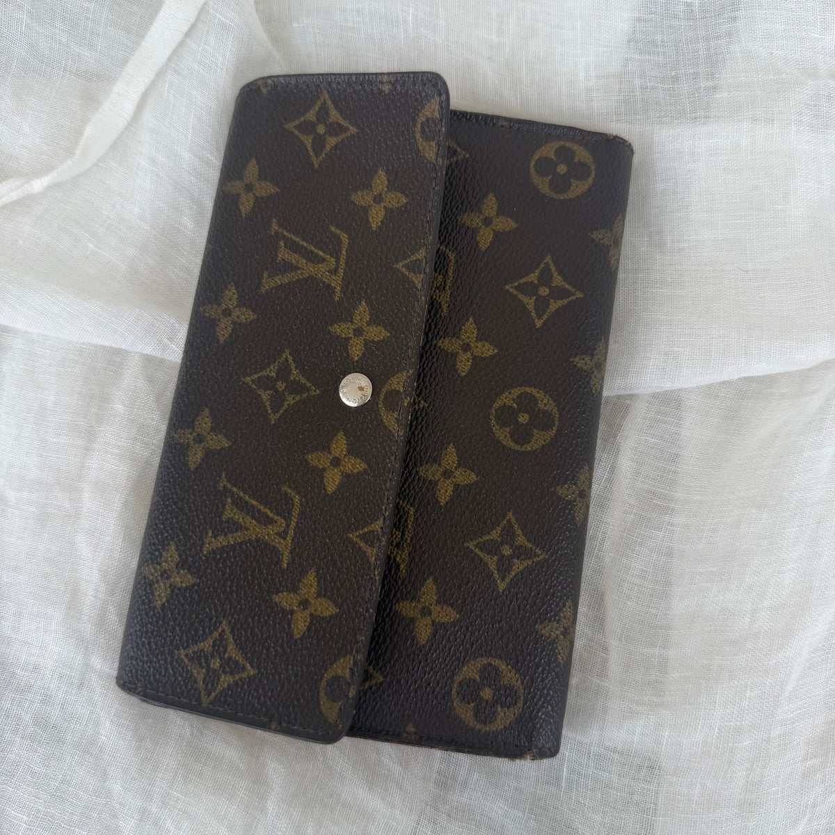 Vintage Louis Vuitton Monogram Tall Trifold Wallet