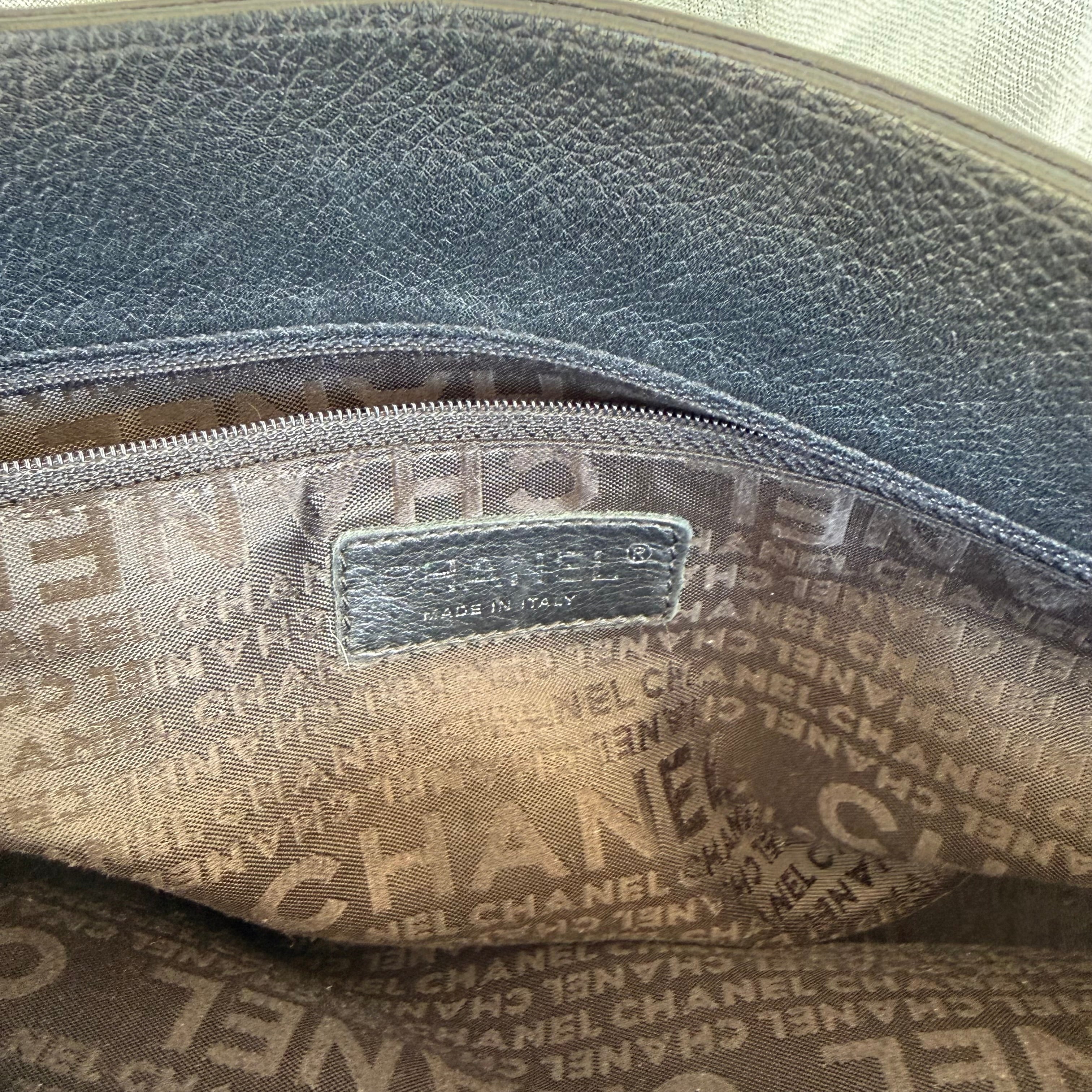 Chanel Executive Caviar Leather Tote Black Turn Lock Shoulder Bag