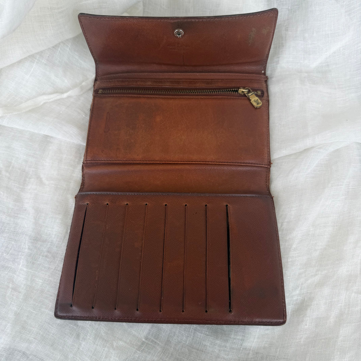 Vintage Louis Vuitton Monogram Tall Trifold Wallet