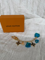 Louis Vuitton Monogram Charms Bag Charm Key Holder Gold Tone New