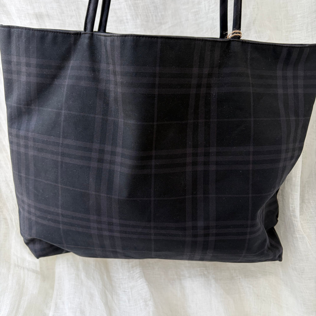 Burberry Black Nova Check Tote Bag