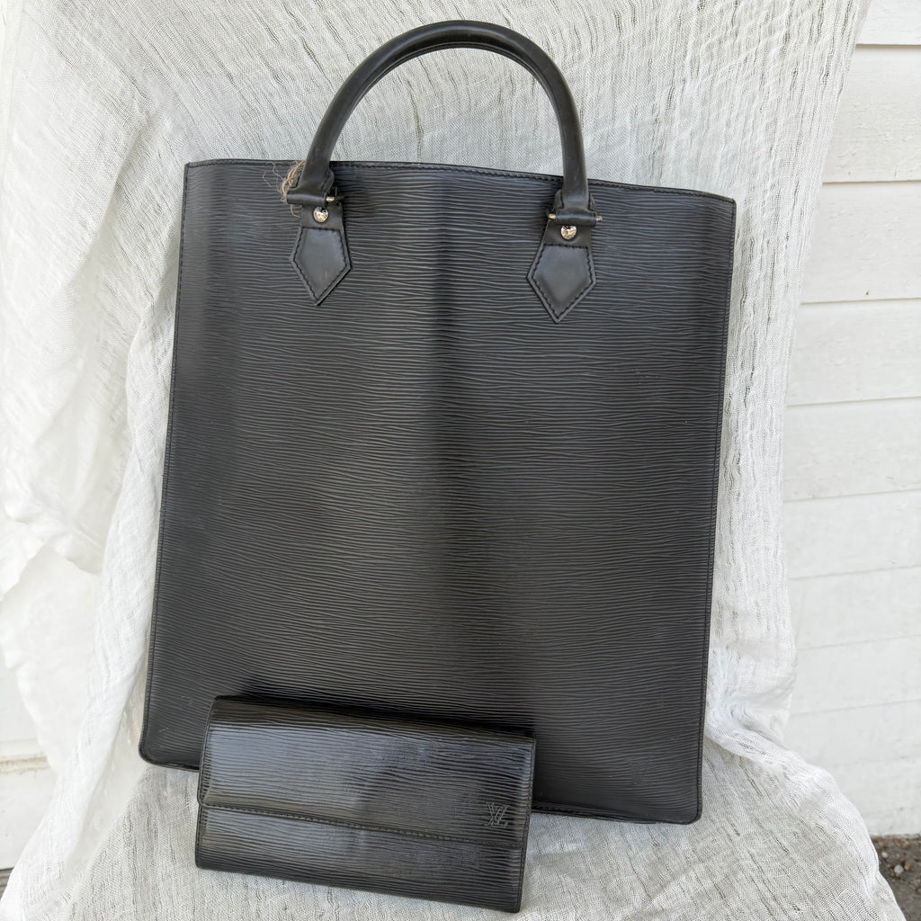 Louis Vuitton Epi Leather Tall Tote and Wallet Bundle