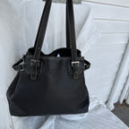 Prada Black Pebbled Leather Shoulder Tote