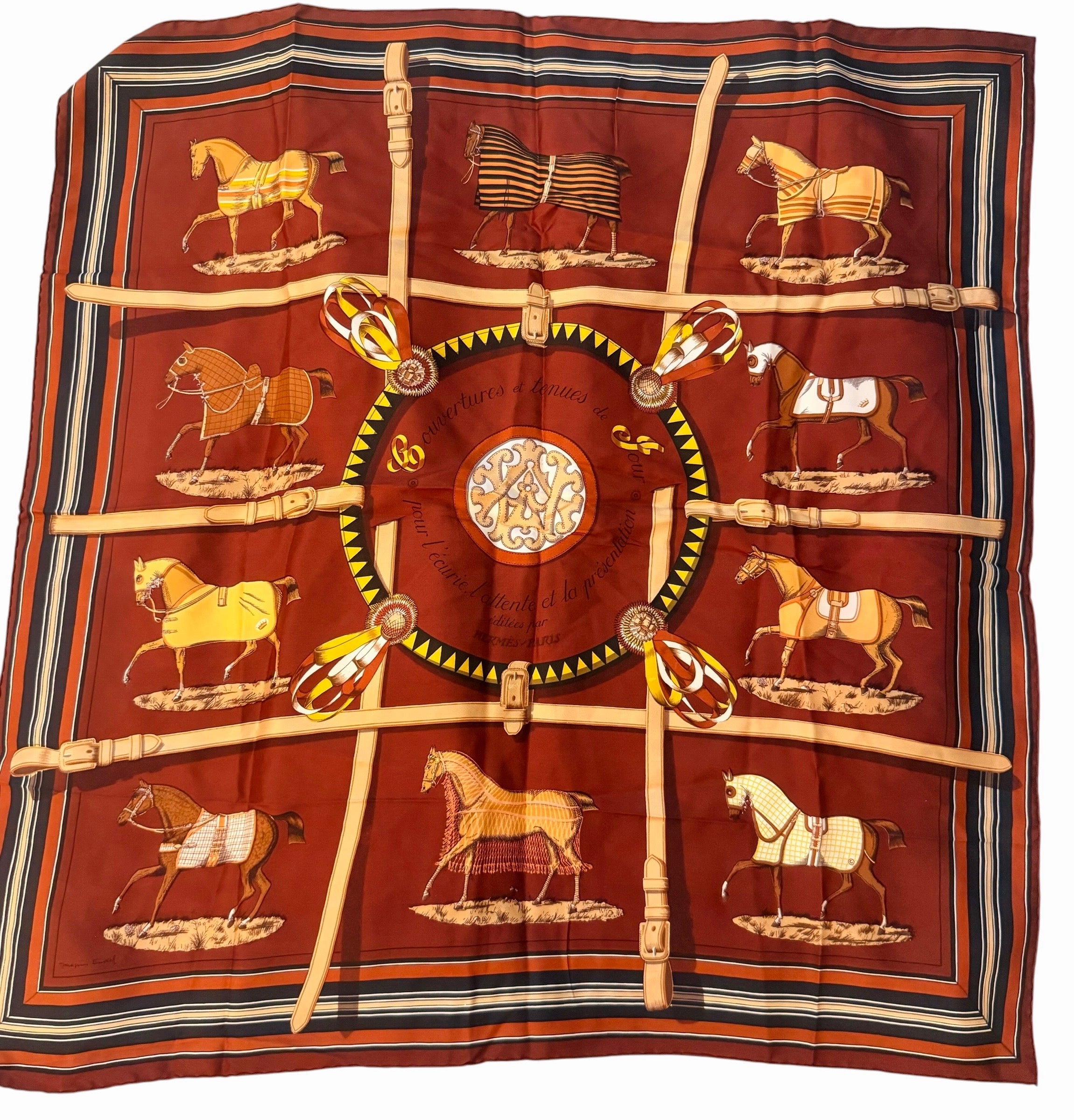 Hermès Couvertures et Tenues de Jour Silk Scarf