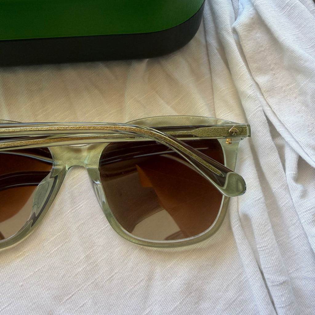Kate Spade Translucent Green Square Sunglasses