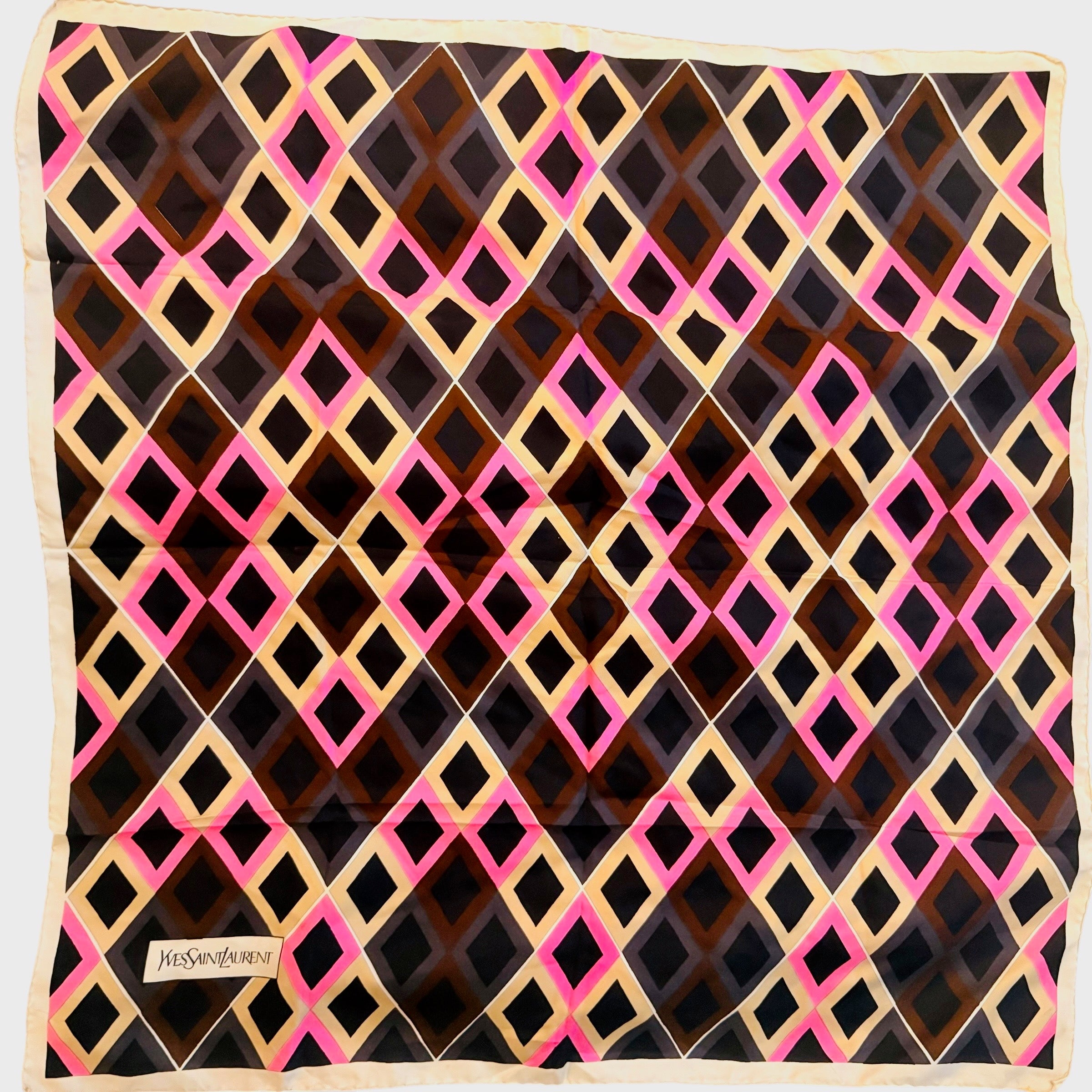 Yves Saint Laurent Geometric Silk Scarf