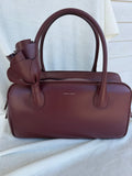 Magda Butrym Burgundy Leather Bow Handbag | New in Box
