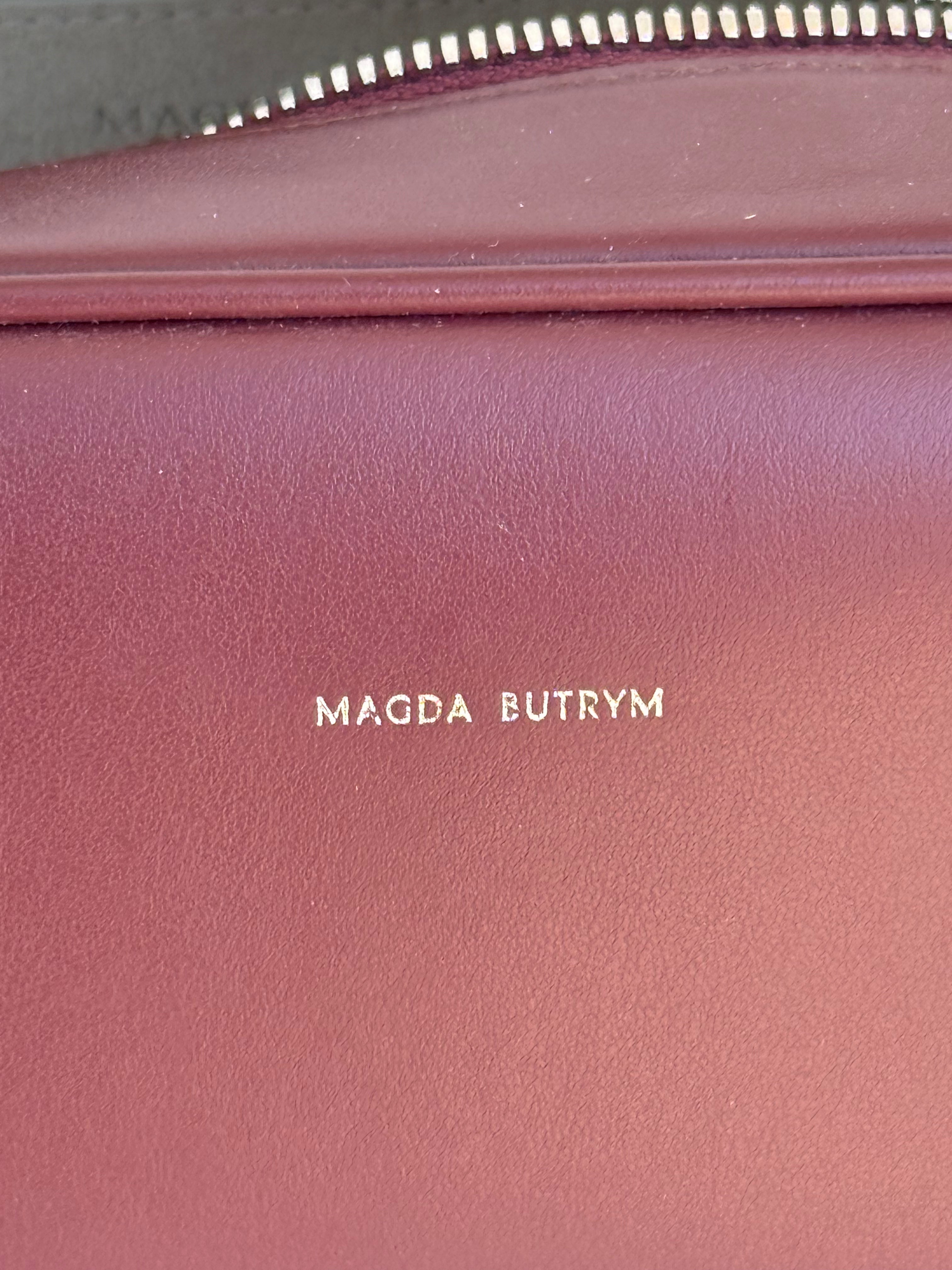 Magda Butrym Burgundy Leather Bow Handbag | New in Box