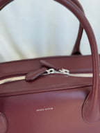 Magda Butrym Burgundy Leather Bow Handbag | New in Box